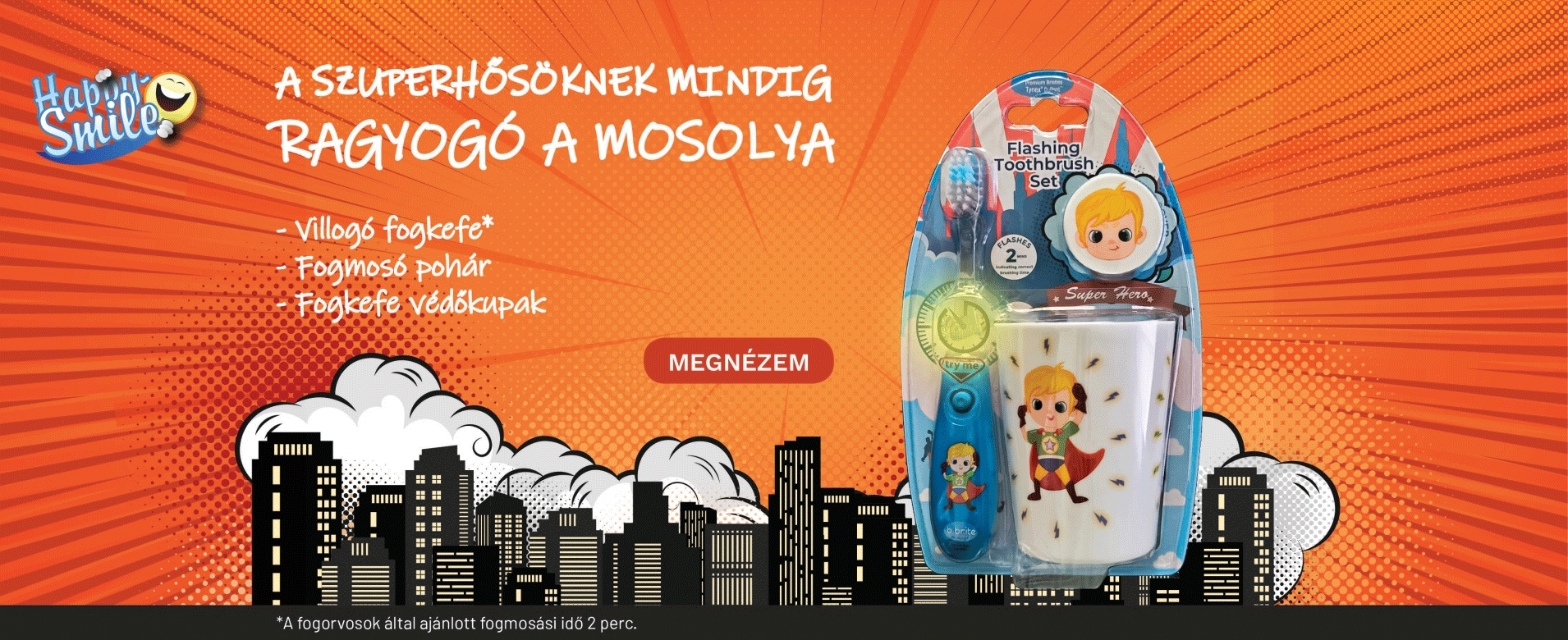 Szuperhősös fogkefe szett