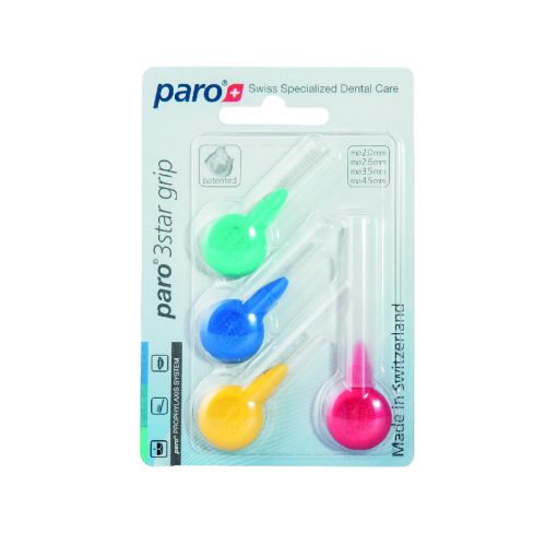   PARO 3STAR-GRIP MIX FOGKÖZTISZTÍTÓ KEFE - VEGYES MÉRET - 4 DB